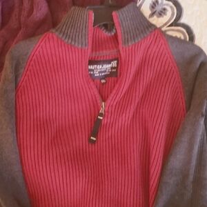 Men's Nautica XXL Red Sweater, Very Heavy, Perfect for Cold Weather Socializing
